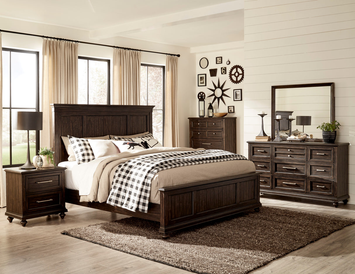 Cardano Driftwood Charcoal Queen Bed
