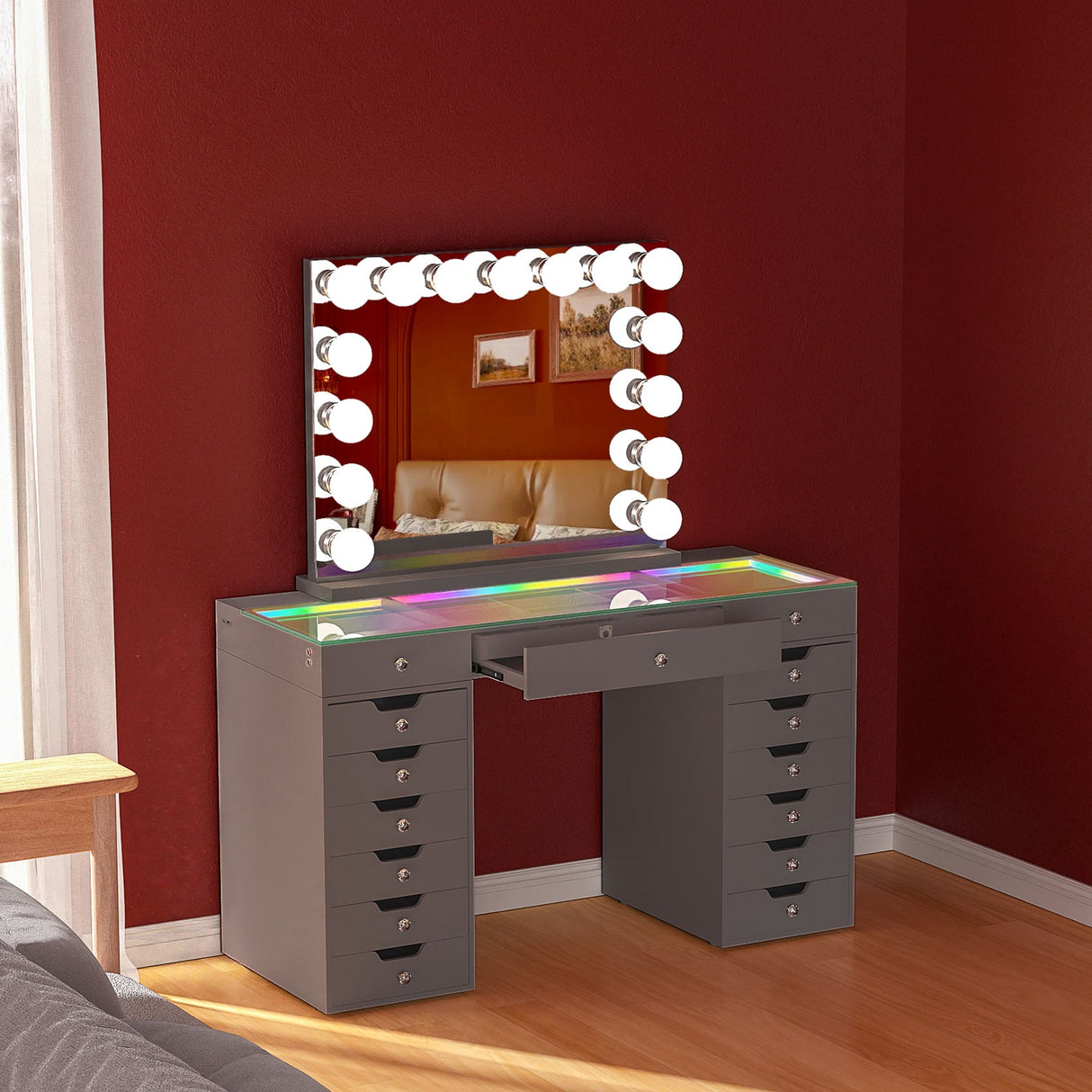 April Promotion! Lisa Vanity Set with Marilyn Vanity Mirror