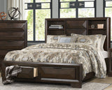 Chesky Warm Espresso Platform Storage Bedroom Set
