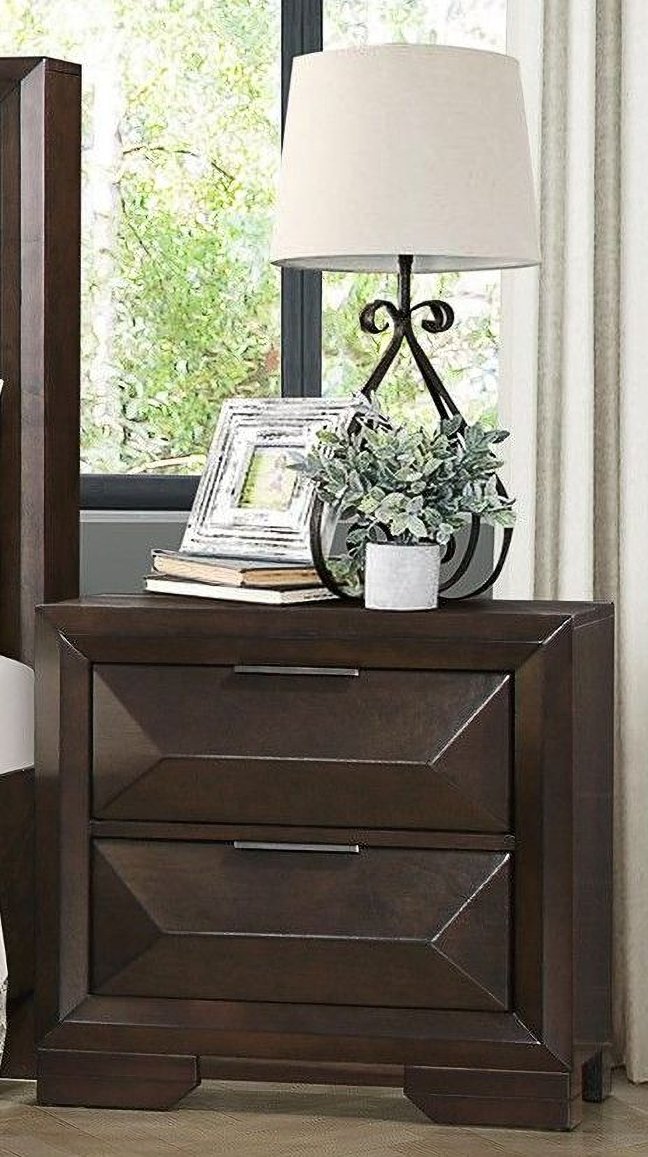 Chesky Warm Espresso Platform Storage Bedroom Set