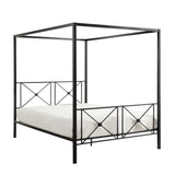 Rapa Black Queen Platform Bed