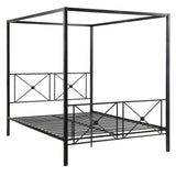 Rapa Black Queen Platform Bed