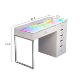 Diana RGB Vanity Desk - 6 Storage Drawers