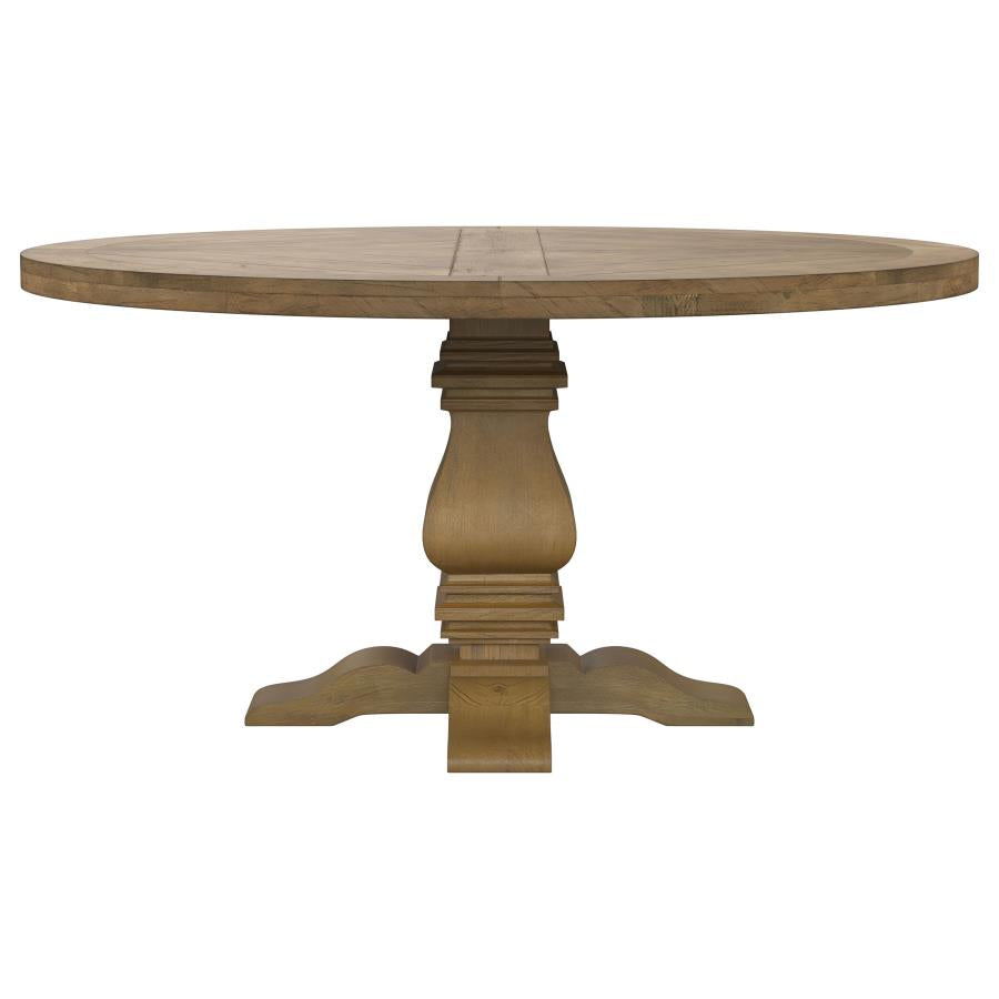 Florence Rustic Honey Round 60-Inch Wood Dining Table