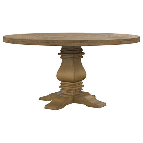 Florence Rustic Honey Round 60-Inch Wood Dining Table