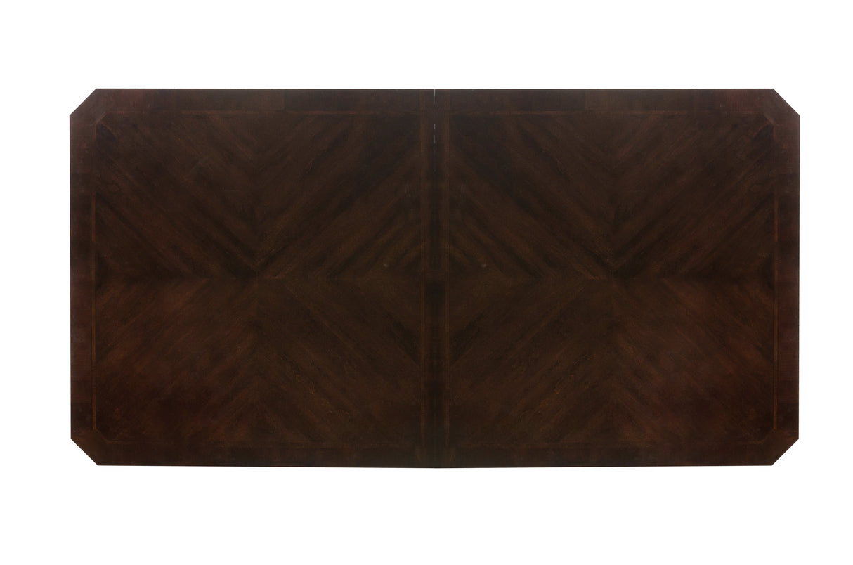 Hill Cherry With Gold Tipping Double Pedestal Dining Table