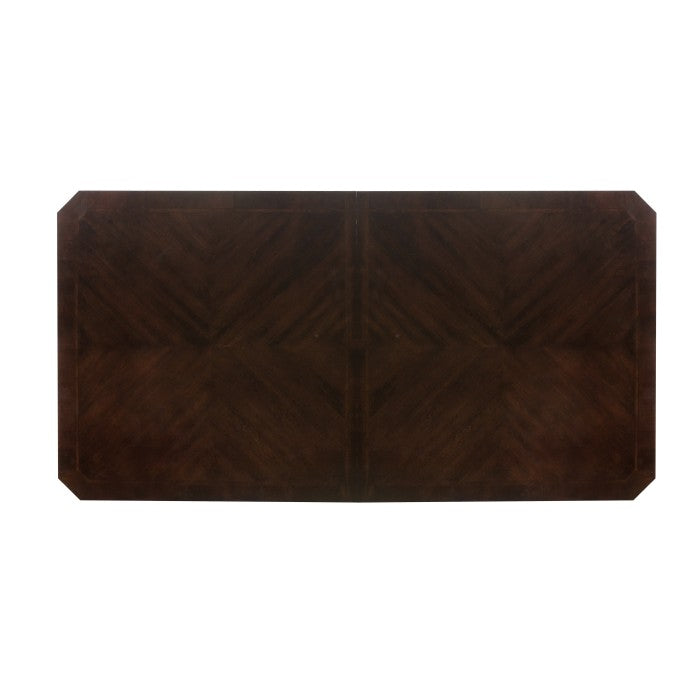 Hill Cherry With Gold Tipping Double Pedestal Dining Table