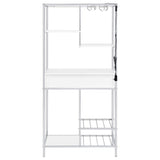 Figueroa 5-shelf Wine Storage Bar Cabinet White High Gloss