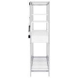 Figueroa 5-shelf Wine Storage Bar Cabinet White High Gloss