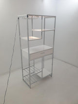 Figueroa 5-shelf Wine Storage Bar Cabinet White High Gloss