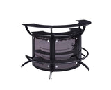 Dallas Black 3-Piece Curved Freestanding Home Bar Cabinet