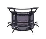 Dallas Black 3-Piece Curved Freestanding Home Bar Cabinet