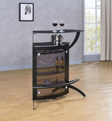 Dallas 3-Bottle Wine Rack Bar Unit Smoked And Black