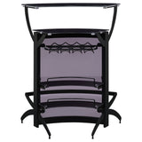 Dallas 3-Bottle Wine Rack Bar Unit Smoked And Black