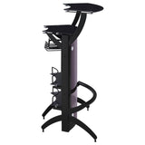 Dallas 3-Bottle Wine Rack Bar Unit Smoked And Black