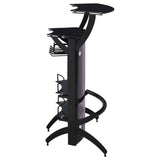 Dallas 3-Bottle Wine Rack Bar Unit Smoked And Black