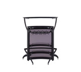 Dallas 3-Bottle Wine Rack Bar Unit Smoked And Black
