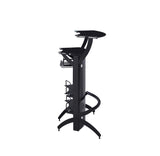 Dallas 3-Bottle Wine Rack Bar Unit Smoked And Black