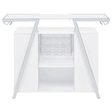 Araceli Freestanding LED Home Bar Cabinet White High Gloss