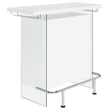 Acosta Rectangular Bar Unit With Footrest And Glass Side Panels