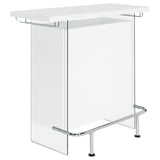 Acosta Rectangular Bar Unit With Footrest And Glass Side Panels