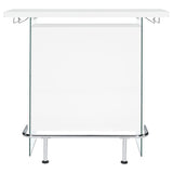 Acosta Rectangular Bar Unit With Footrest And Glass Side Panels
