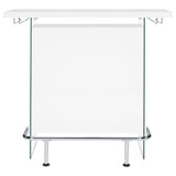 Acosta Rectangular Bar Unit With Footrest And Glass Side Panels