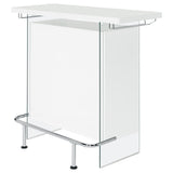 Acosta Rectangular Bar Unit With Footrest And Glass Side Panels