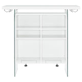 Acosta Rectangular Bar Unit With Footrest And Glass Side Panels
