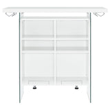 Acosta Rectangular Bar Unit With Footrest And Glass Side Panels