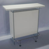 Acosta Rectangular Bar Unit With Footrest And Glass Side Panels