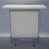 Acosta Rectangular Bar Unit With Footrest And Glass Side Panels