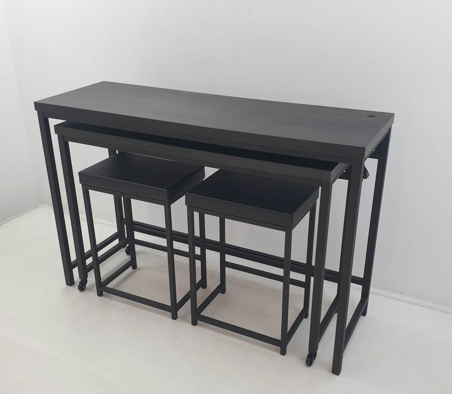 Hawes 4-piece Multipurpose Counter Height Table Set Black