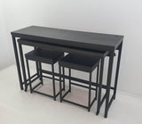 Hawes 4-piece Multipurpose Counter Height Table Set Black