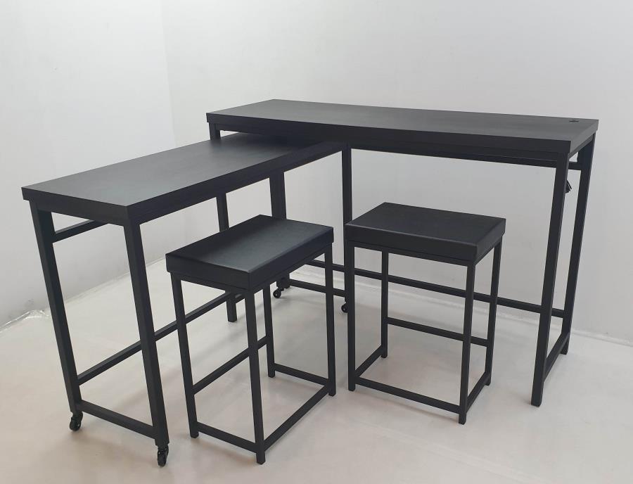 Hawes 4-piece Multipurpose Counter Height Table Set Black