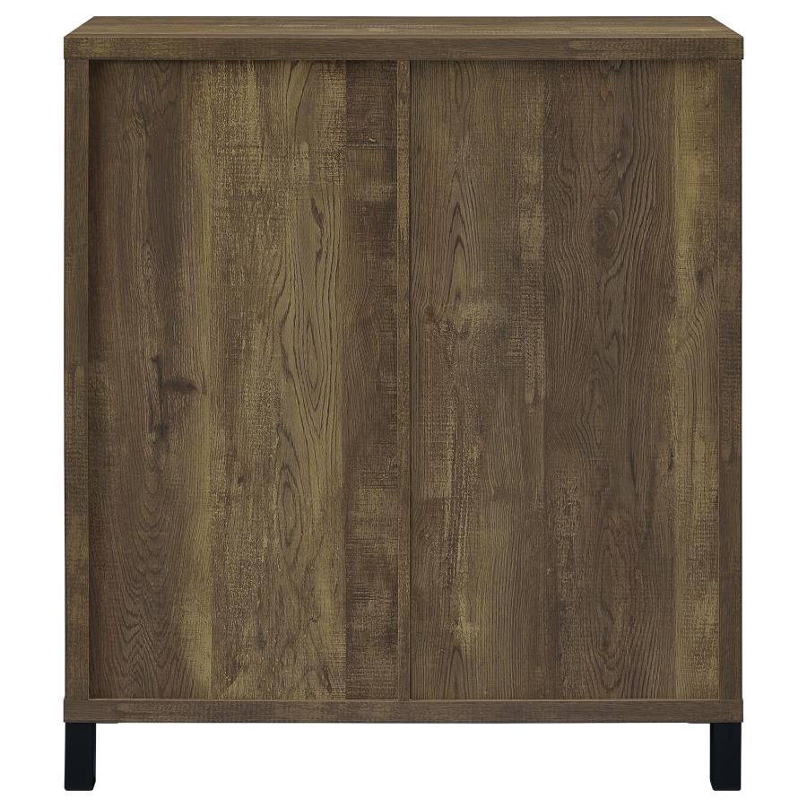 Arlington Bar Cabinet With Sliding Door Rustic Oak