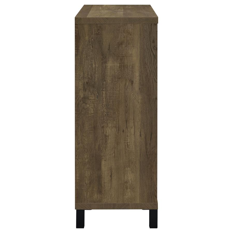 Arlington Bar Cabinet With Sliding Door Rustic Oak