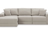 Next-Gen Gaucho Gray 3-Piece Left-Arm Facing Sectional Sofa With Chaise
