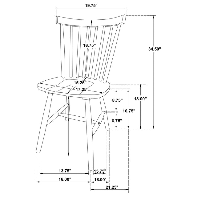 Hollyoak Black 7-Piece Rectangular Dining Set Walnut And