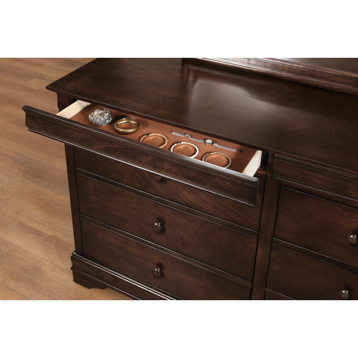 Abbeville Cherry Dresser, Two Hidden Drawers