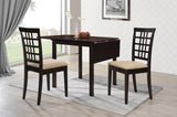Kelso 3-Piece Drop Leaf Dining Set Cappuccino And Tan