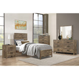 Mandan Weathered Pine Twin Bed