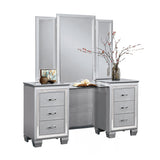 Allura Silver Vanity Dresser With Mirror