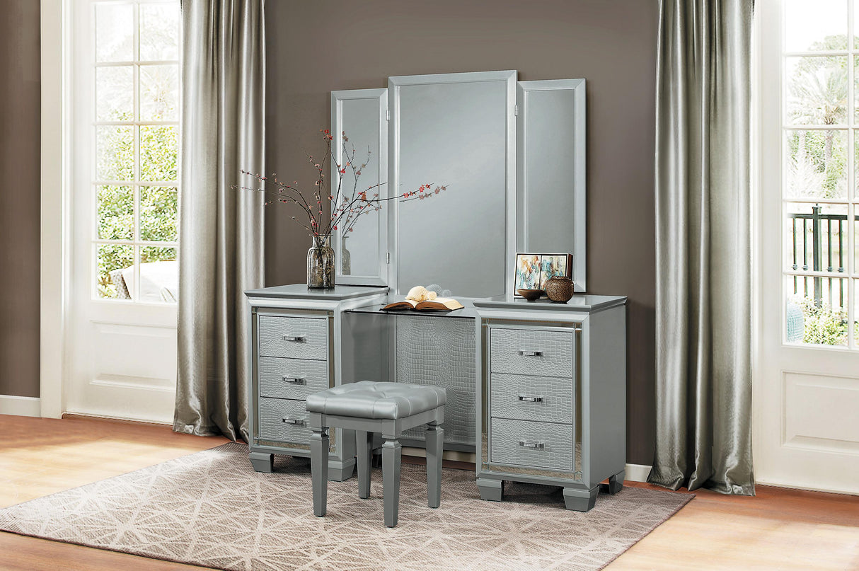 Allura Silver Nightstand