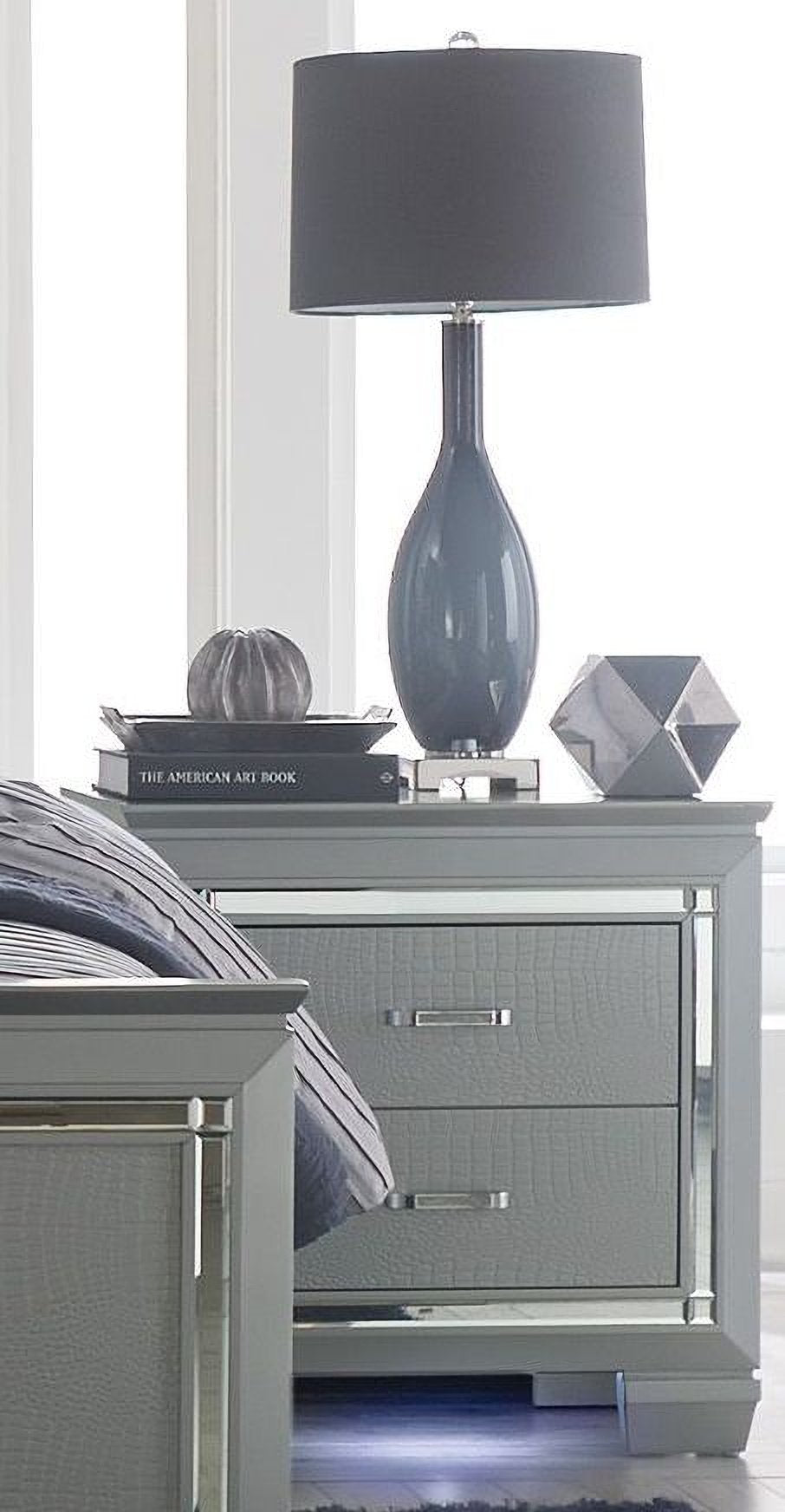 Allura Silver Panel Bedroom Set