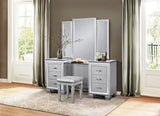 Allura Silver Vanity Dresser With Mirror