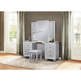 Allura Silver Vanity Dresser With Mirror