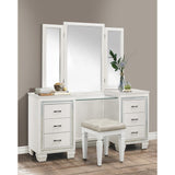 Allura White Vanity Dresser With Mirror