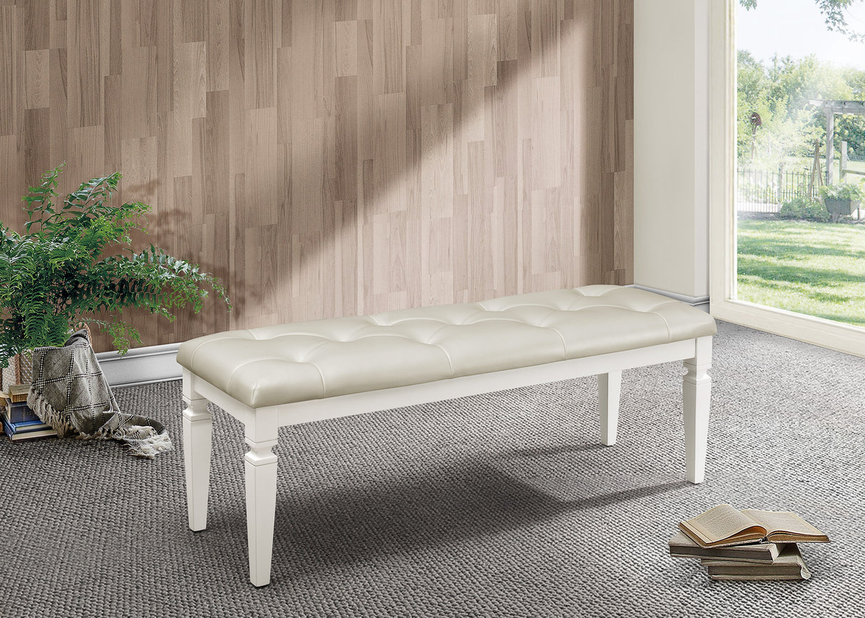 Allura White Bedroom Bench