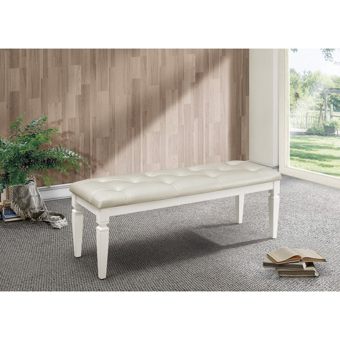 Allura White Bedroom Bench